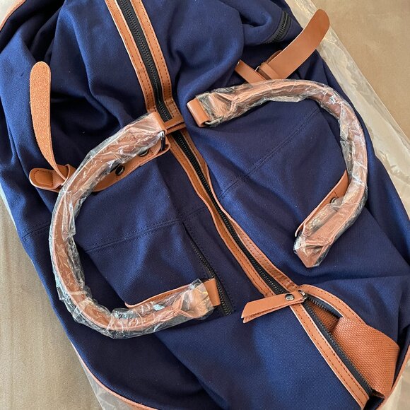 Journeyman Co Other - THE JOURNEYMAN BAG CO. Brand New Blue Canvas and Leather Travel Duffle